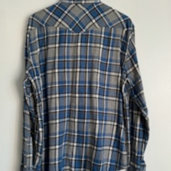 Lucky Brand Men's Western Plaid Classic Fit Shirt Size XL Pearl Snap - Picture 7 of 11